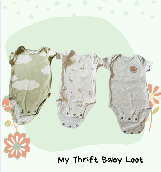 Like New Carters pack of 3 infant onesies (0-3 months)